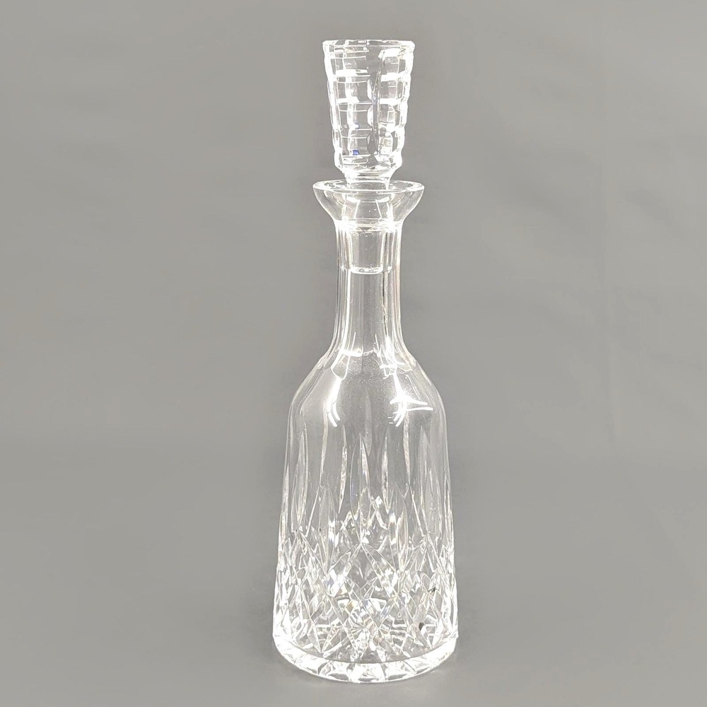 Waterford Lismore Crystal Wine Decanter with Stopper Clear Glass 12.75 Inch